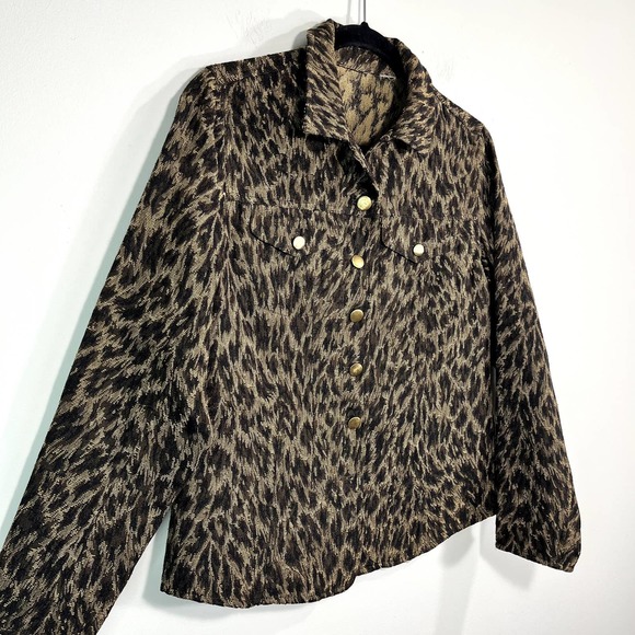 Laura Ashley‎ Animal Print Button Up Jacket - Picture 1 of 4